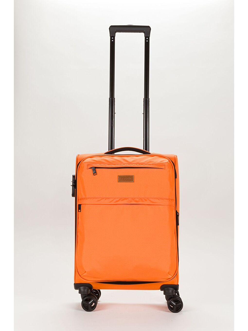 Turuncu Unisex  Ekstra Hafif Haki Kumaş Kabin Boy Valiz