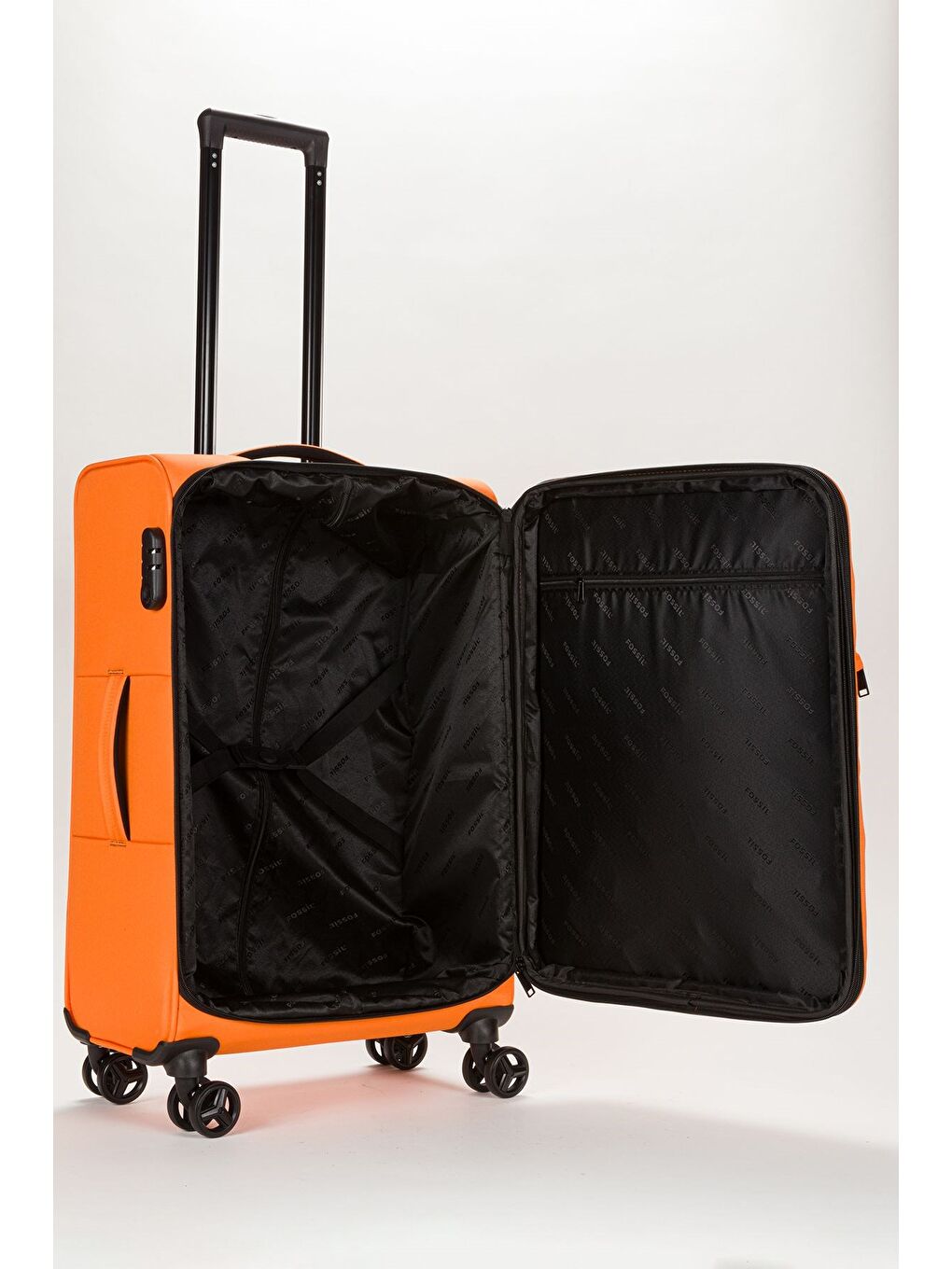 Turuncu Unisex  Ekstra Hafif Haki Kumaş Kabin Boy Valiz-1