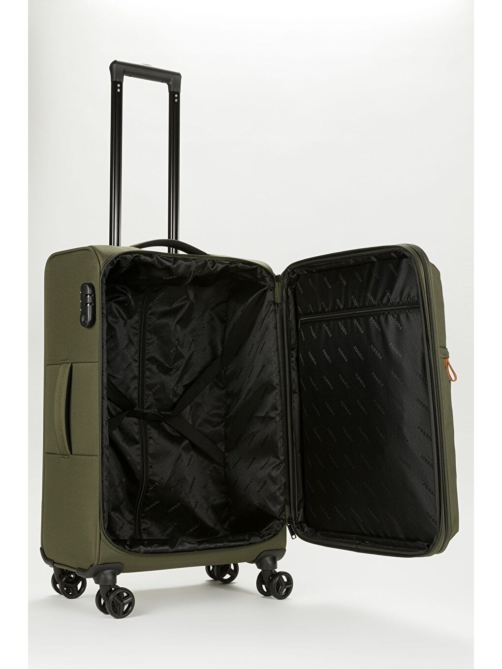 Unisex  Ekstra Hafif Haki Kumaş Kabin Boy Valiz-1