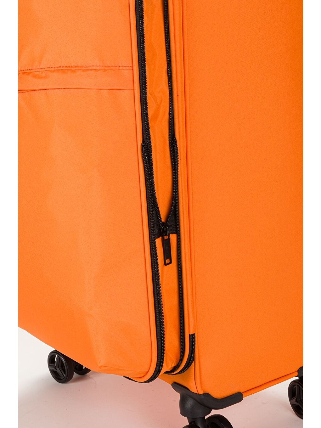 Turuncu Unisex  Ekstra Hafif Haki Kumaş Kabin Boy Valiz-6