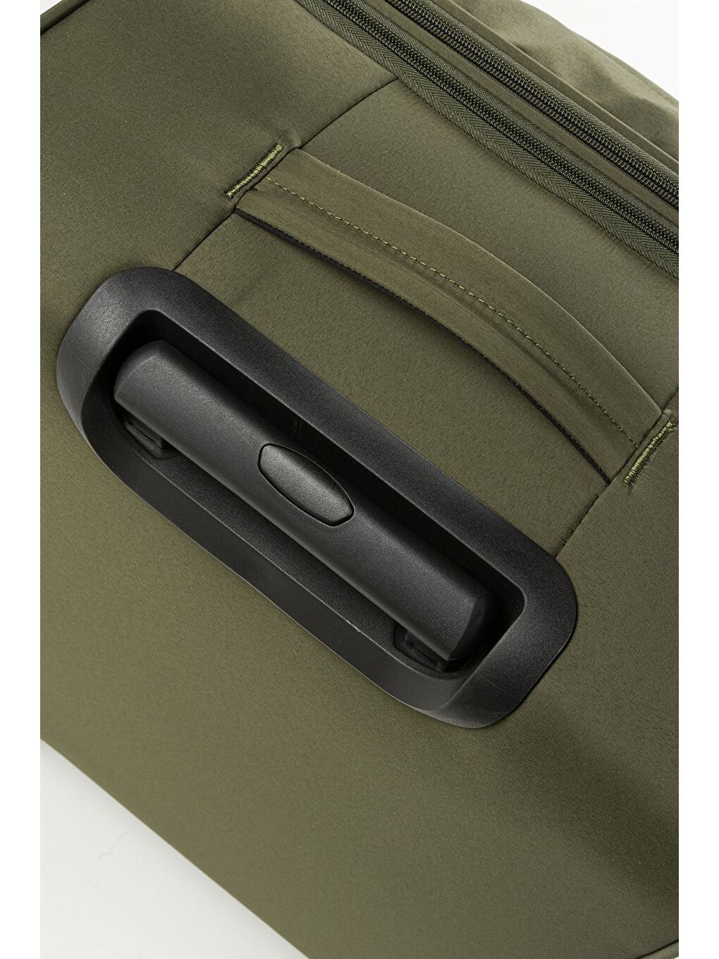 Unisex  Ekstra Hafif Haki Kumaş Kabin Boy Valiz-5