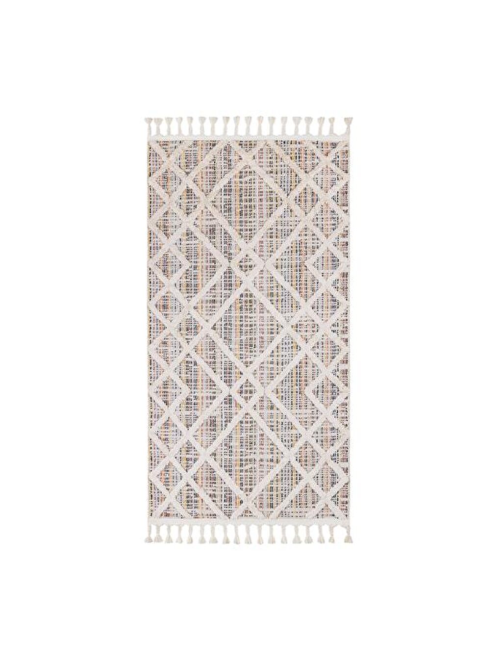 Soft Terazzo Cream Makine Halısı - Bej - 80x150 cm