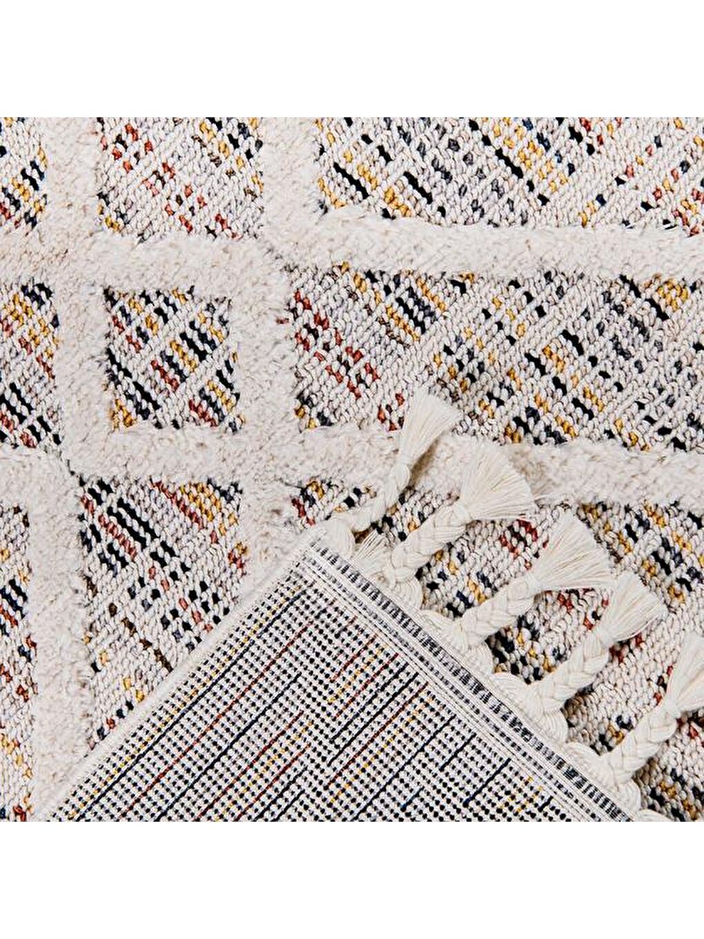 Soft Terazzo Cream Makine Halısı - Bej - 80x150 cm-2