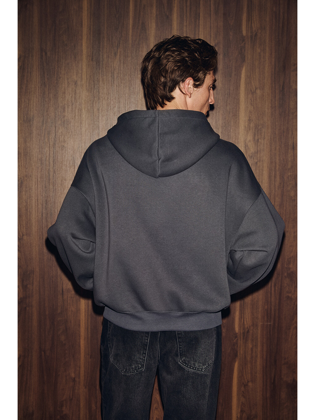 Songulo Erkek Fermuarlı Kapüşonlu Gri Sweatshirt-6