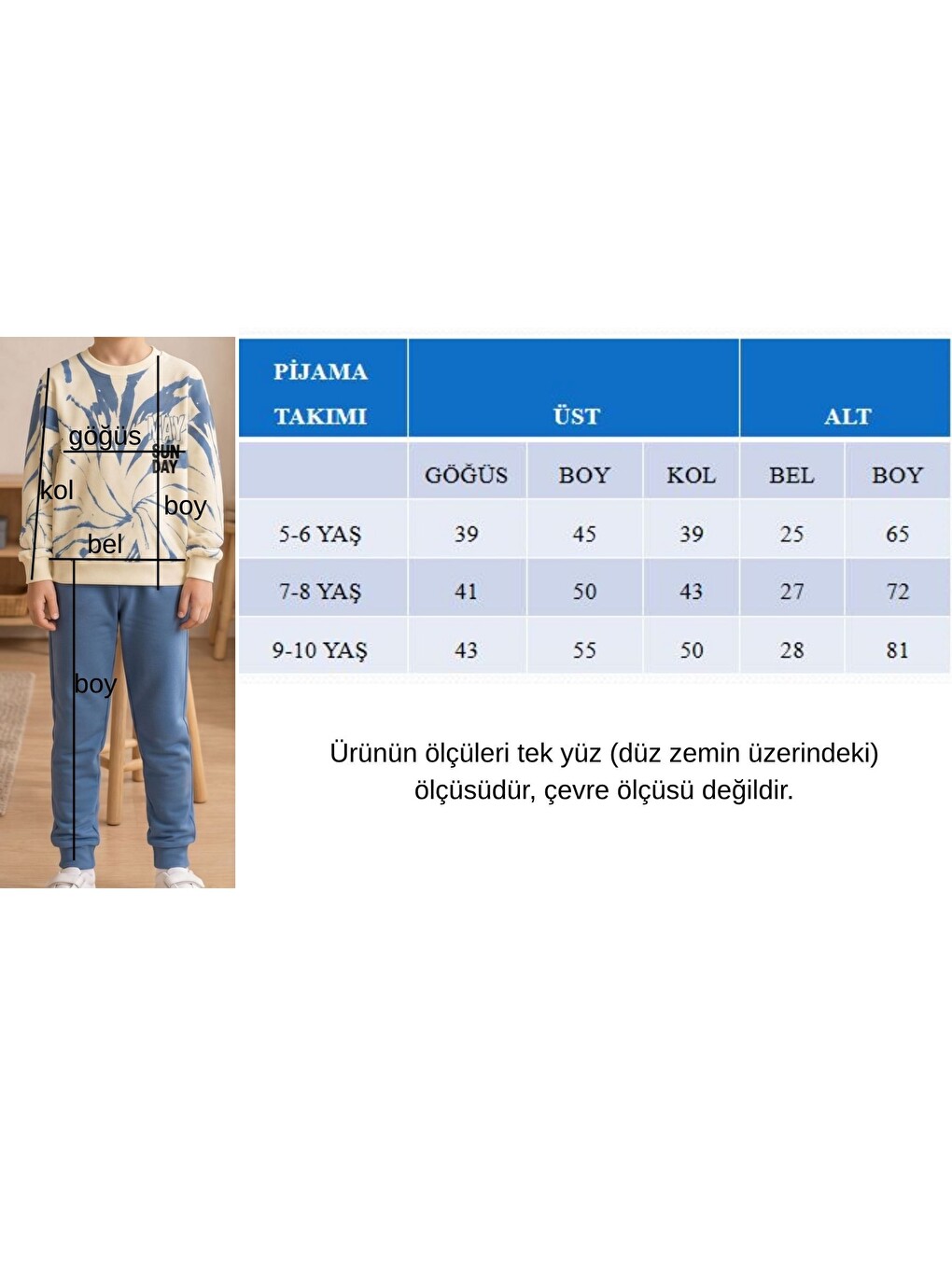 Mavi Erkek Çocuk Batik Desenli Okul Günlük Eşofman Takımı Esf7037-3