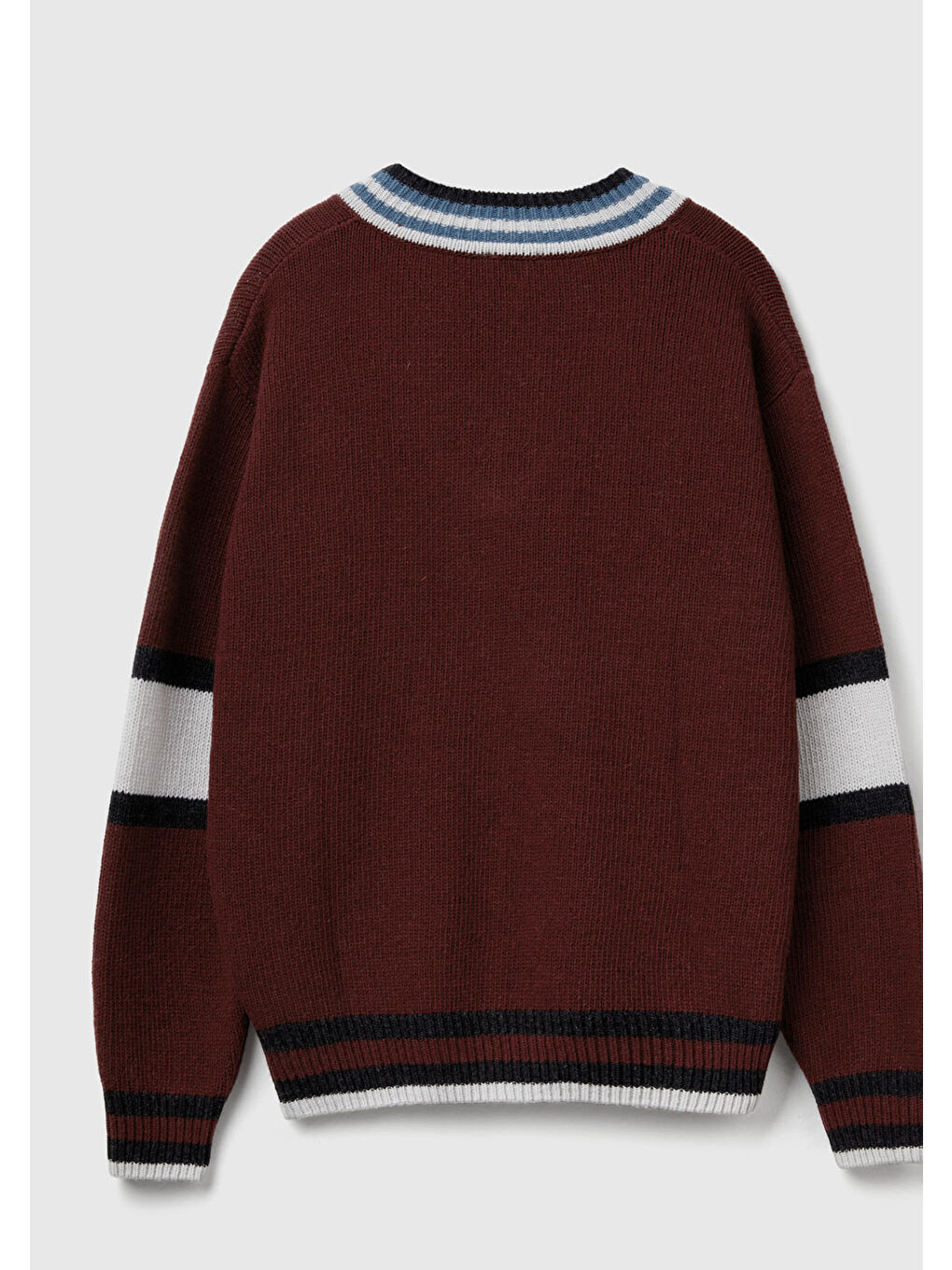 Karışık Erkek  Yün Karışımlı V Yaka Stranger Things Kazak-3