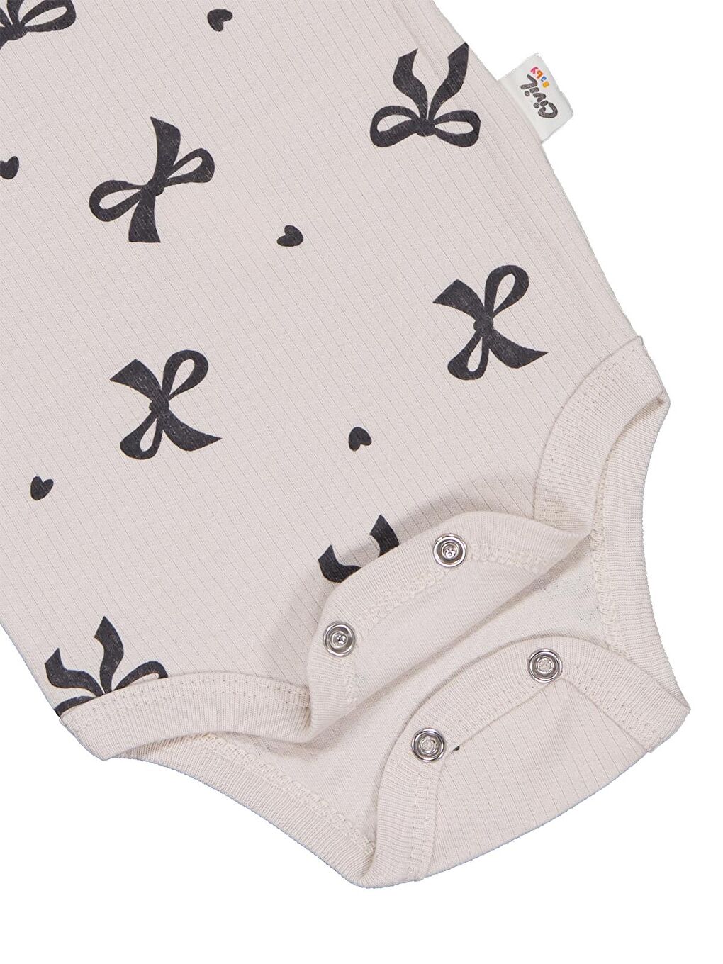 Baby Fiyonk 1-36 Ay Çıtçıtlı Badi - Bej 3-6 Ay-2