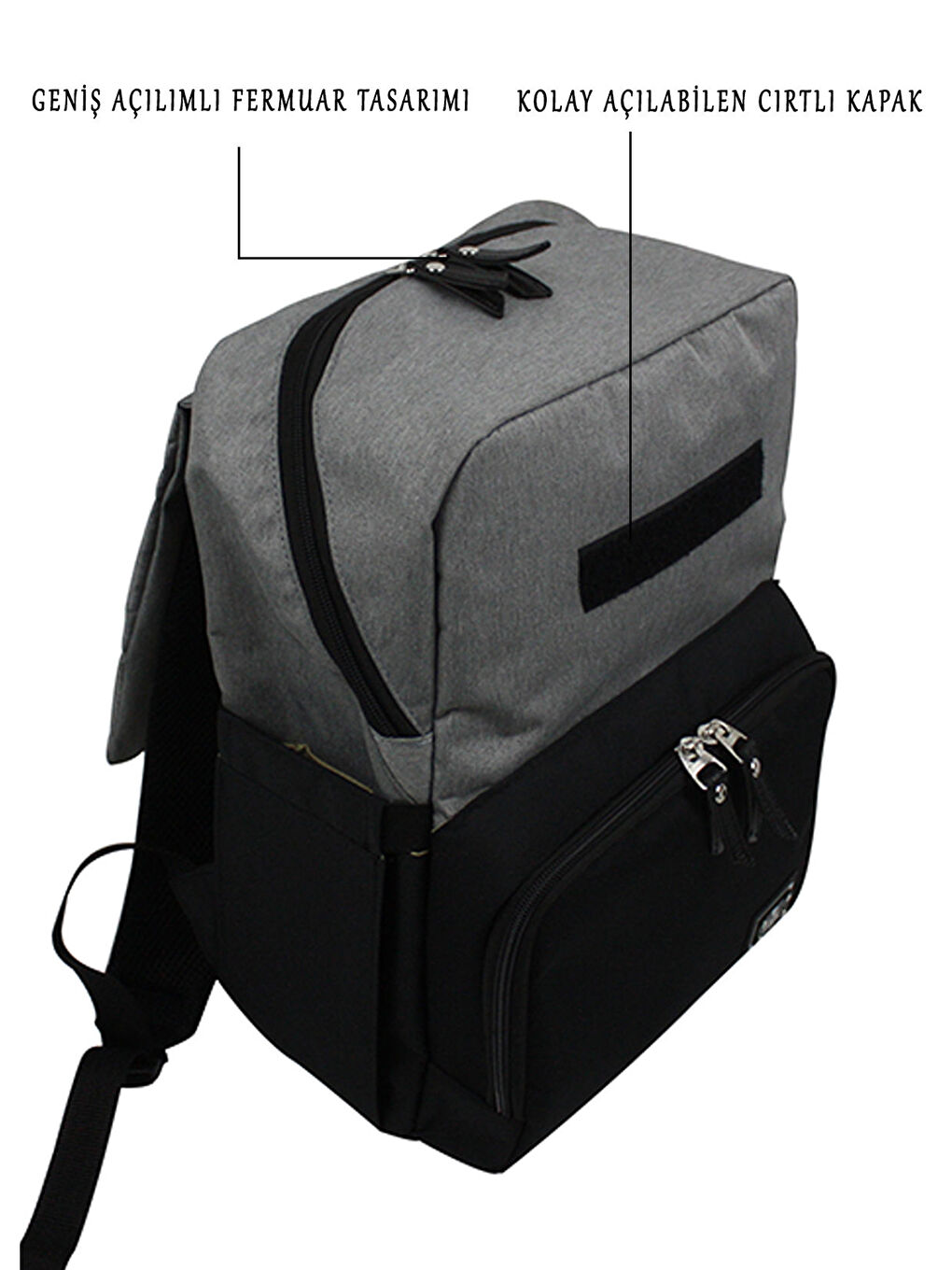 Working Mothers Bag Bebek Bakım Sırt Çantası Seti Siyah-4
