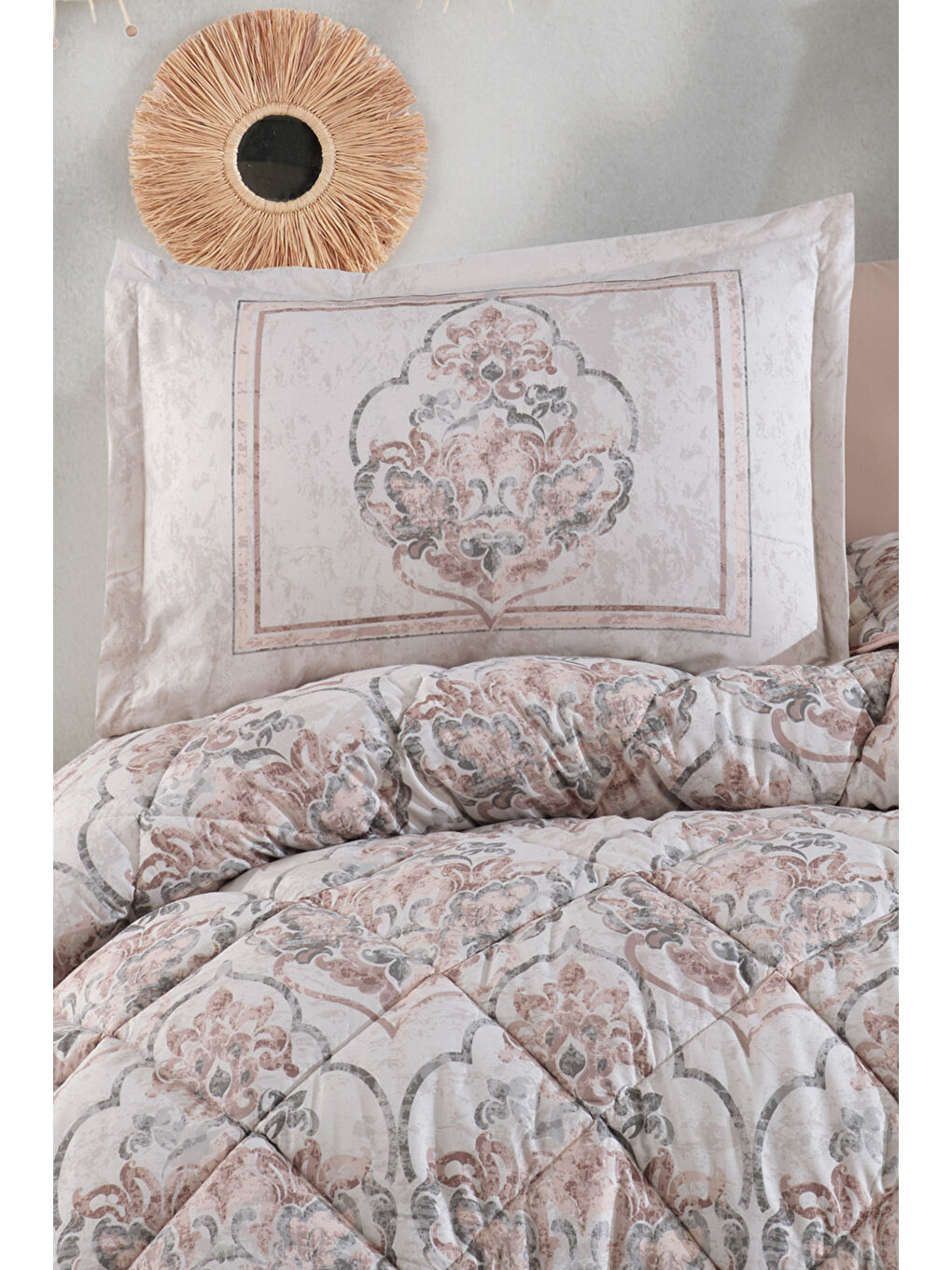 Bej Ranforce %100 Pamuk Battal Boy Uyku Seti 260x240 Cm Hezen-1