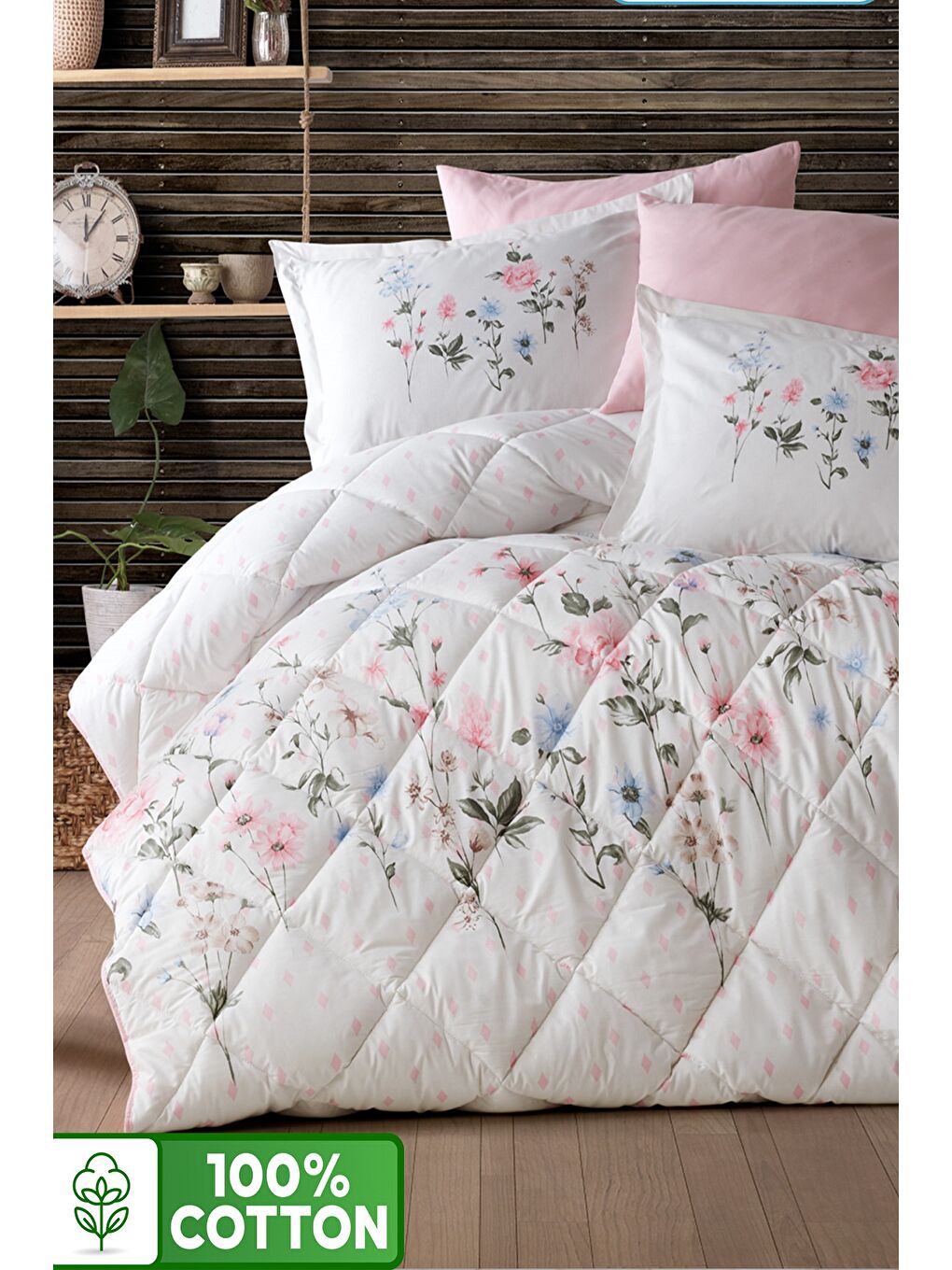 Pembe Ranforce %100 Pamuk Battal Boy Uyku Seti 260x240 Cm Palitra