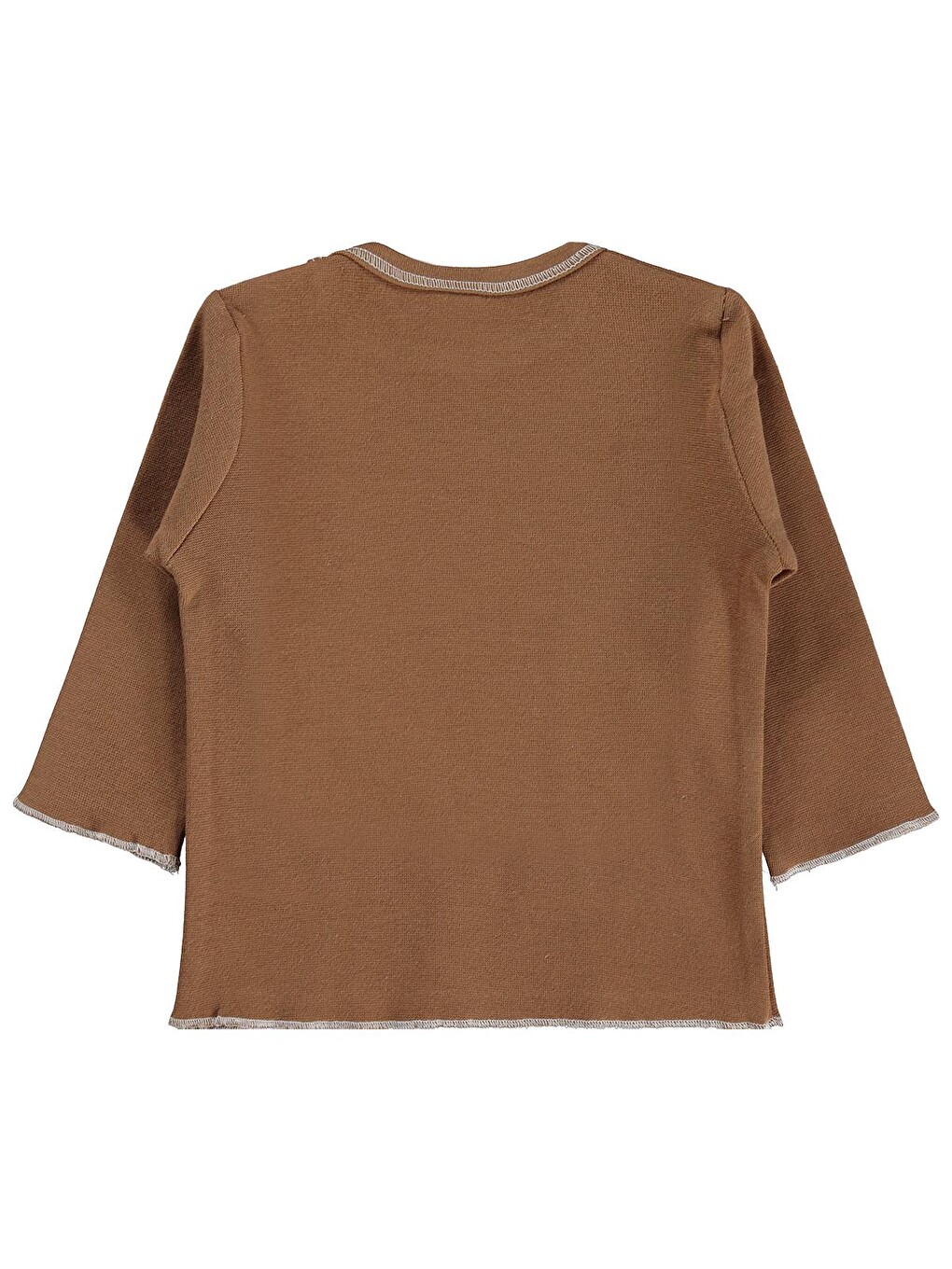 Kahverengi Baby Fiyonklu Düz 6-18 Ay Sweatshirt - Kahve-1