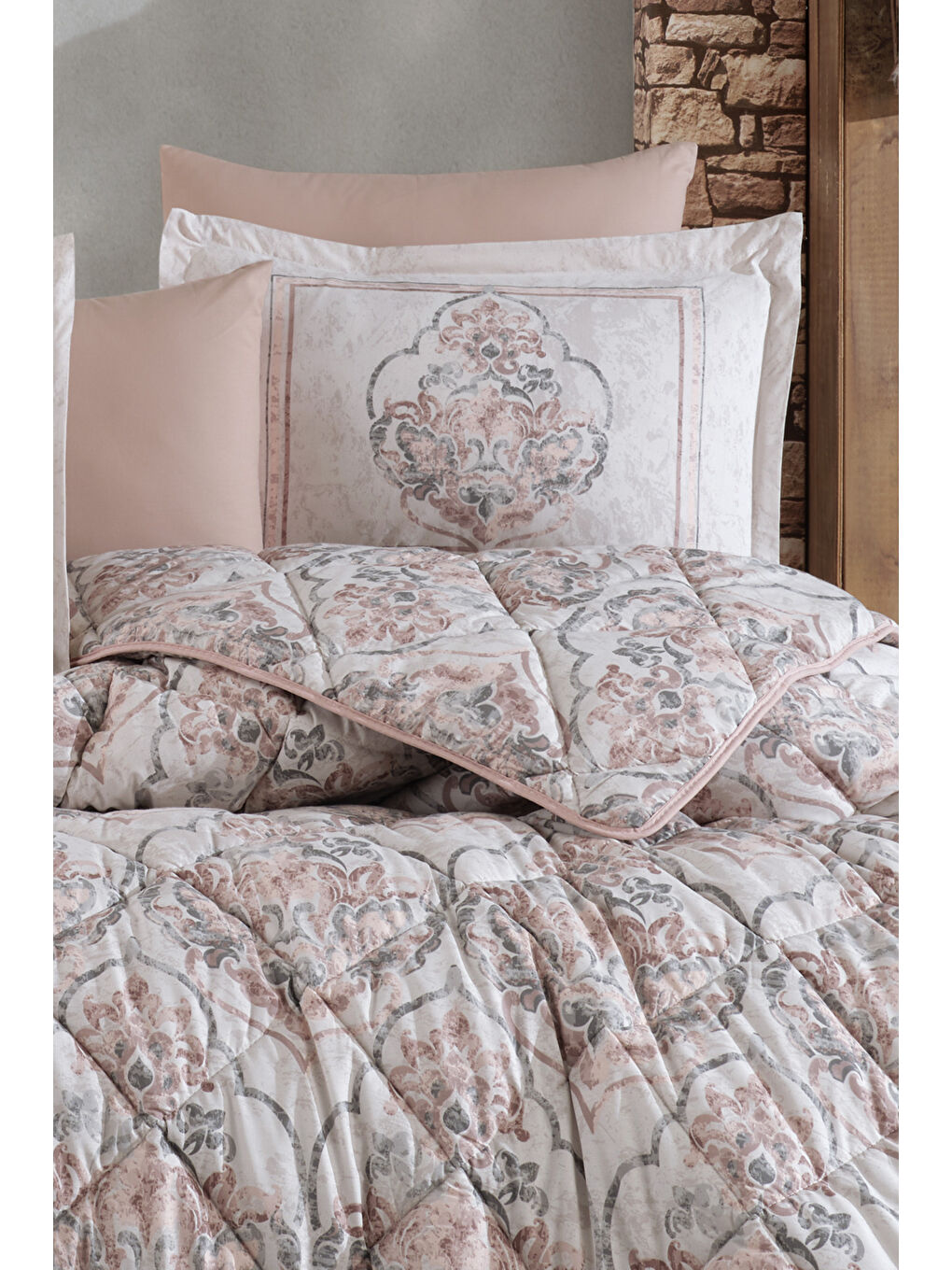 Bej Ranforce %100 Pamuk Battal Boy Uyku Seti 260x240 Cm Hezen-2