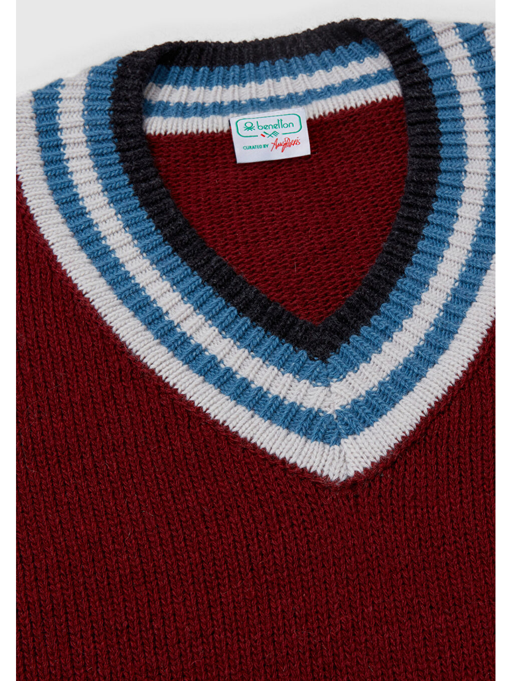 Karışık Erkek  Yün Karışımlı V Yaka Stranger Things Kazak-6