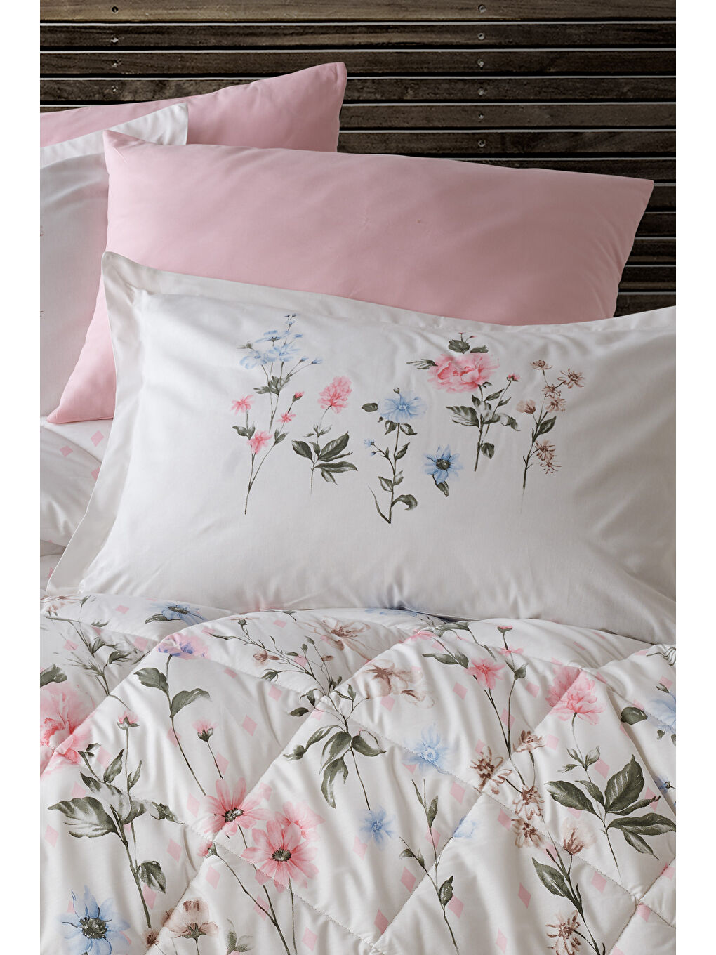 Pembe Ranforce %100 Pamuk Battal Boy Uyku Seti 260x240 Cm Palitra-2