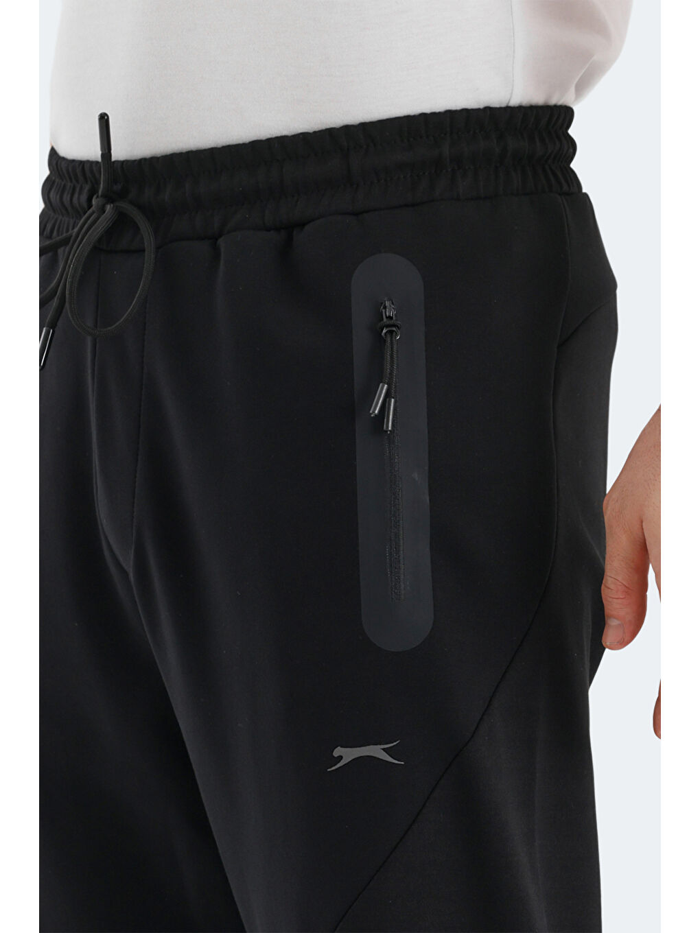 Karışık VARUNA 2 Lİ SET Erkek Fermuar Cepli Dar Paça Siyah - Koyu Gri Eşofman Altı-6