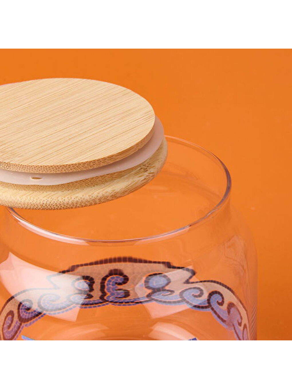 Karışık Blue Mosaiq Hope Kapaklı Cam Kavanoz - Renkli - 635 ml-1