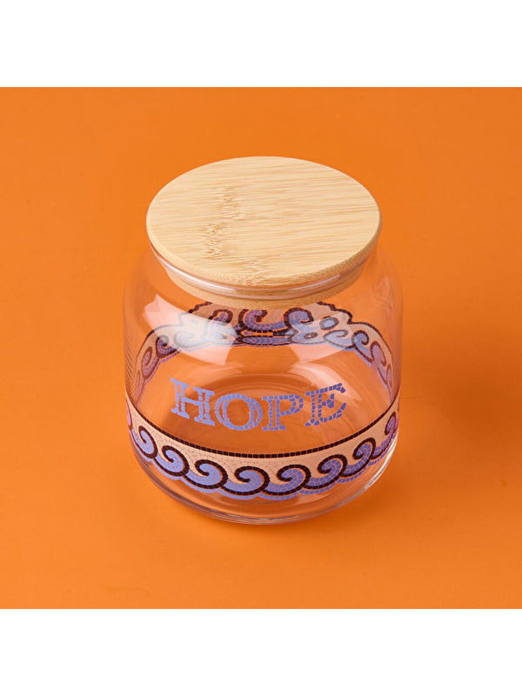 Karışık Blue Mosaiq Hope Kapaklı Cam Kavanoz - Renkli - 635 ml-2