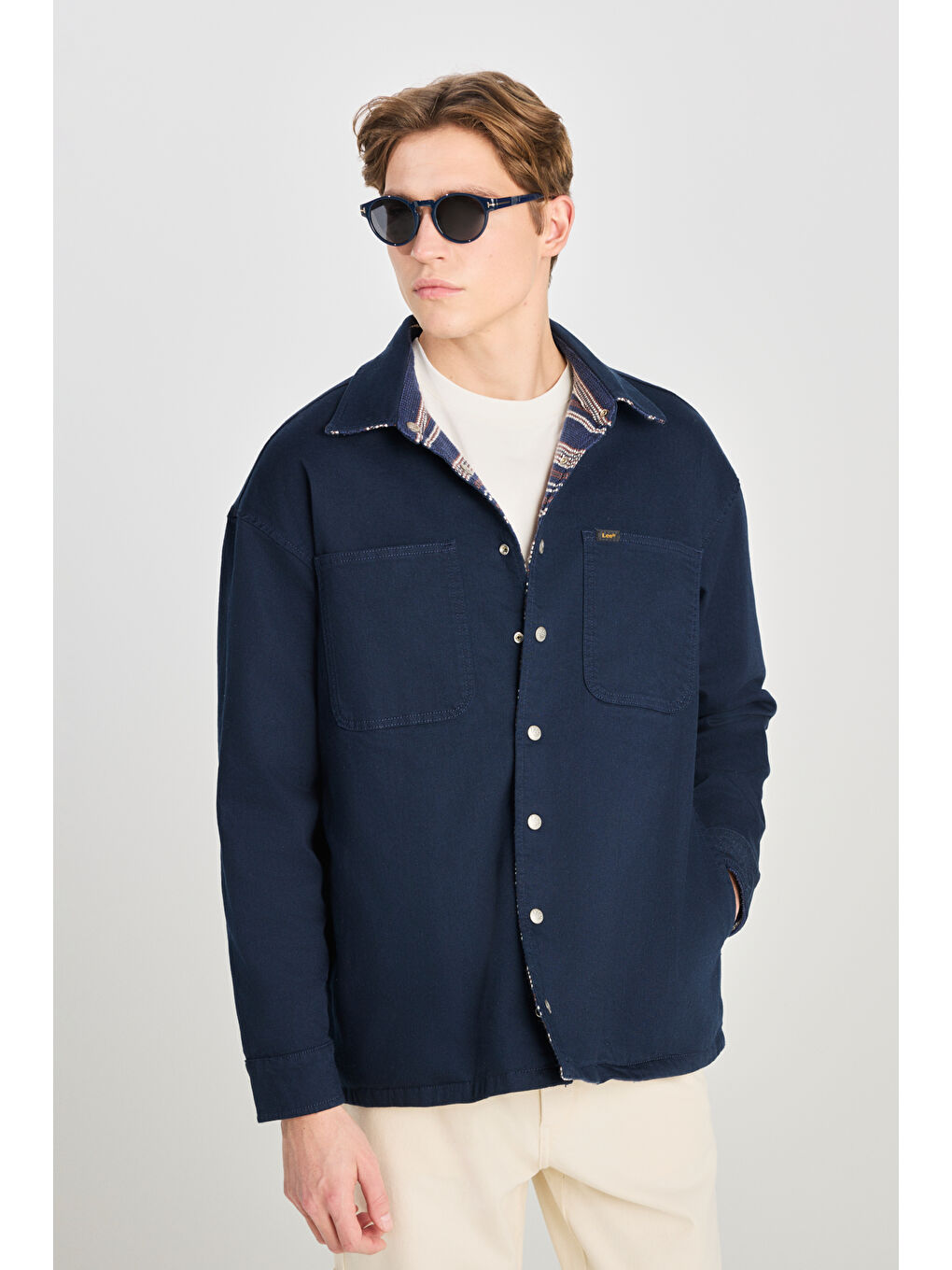 Karışık %100 Pamuk Relaxed Fit Geniş Kesim Çift Taraflı Çok Renkli Ceket-1