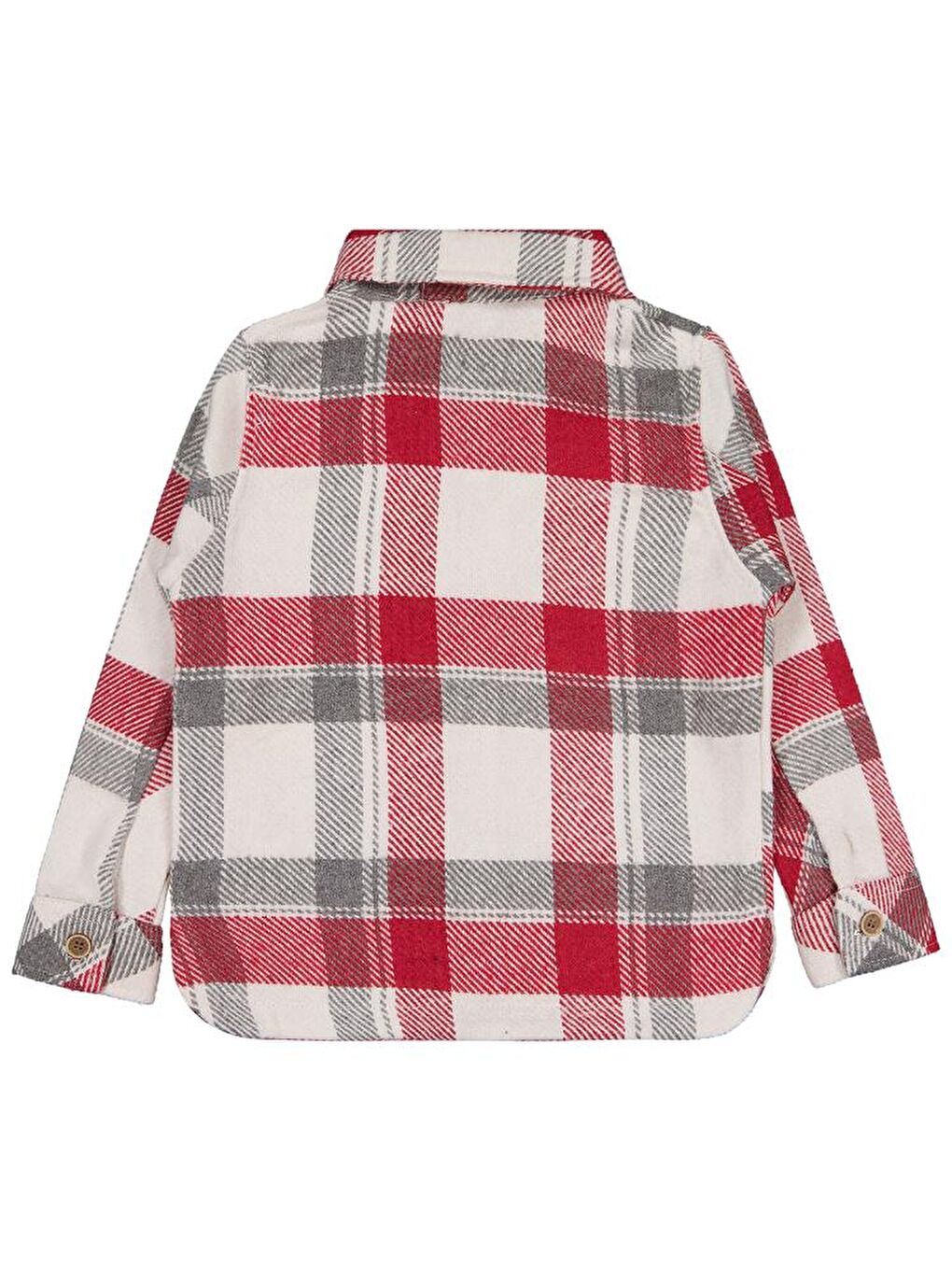 Boys Çift Cepli Ekoseli 2-5 Yaş Gömlek - Kırmızı 5-6 Yaş-1