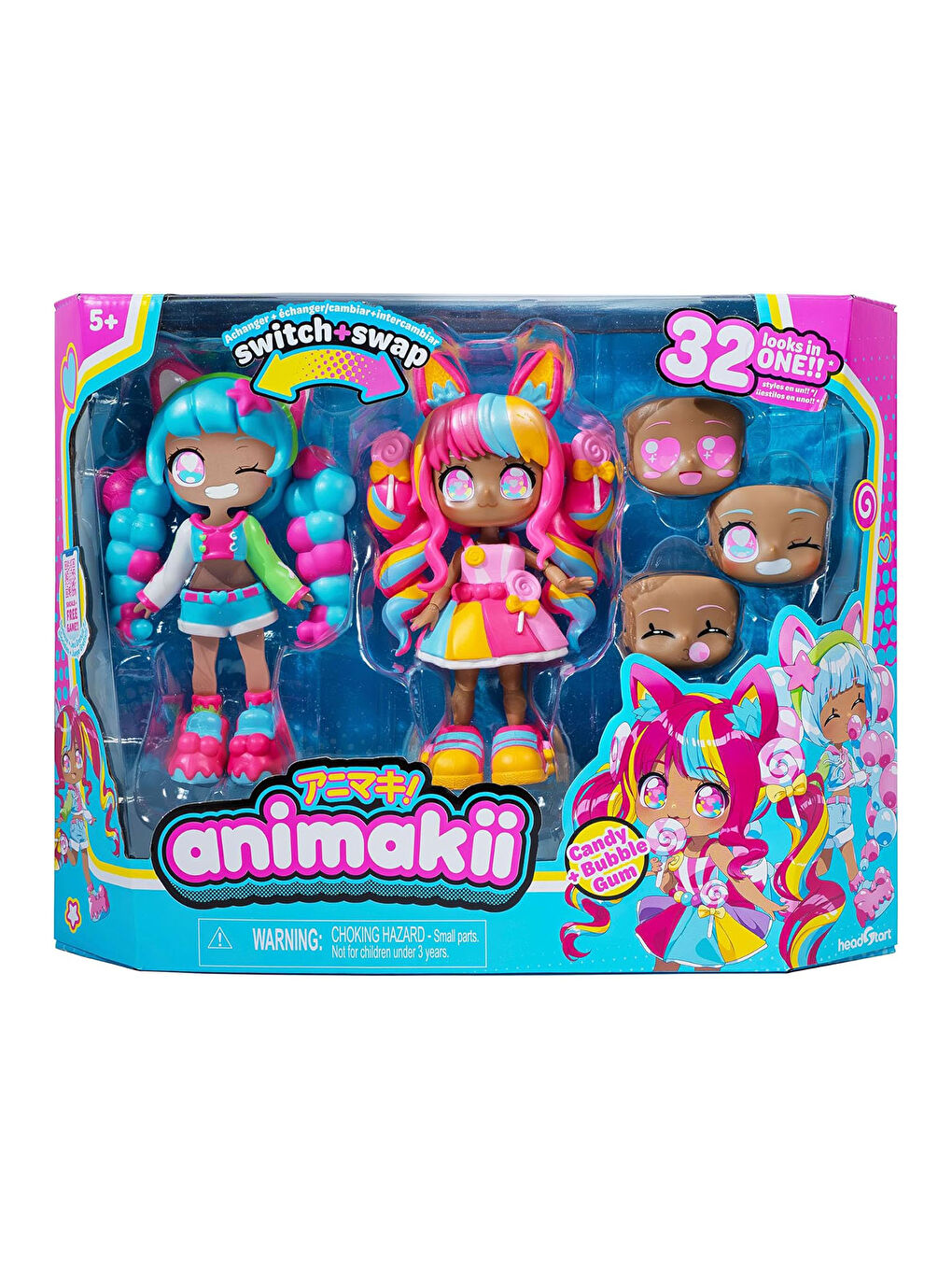 Animakii Bebek ve Aksesuar Seti - Candy ve Bubble Gum