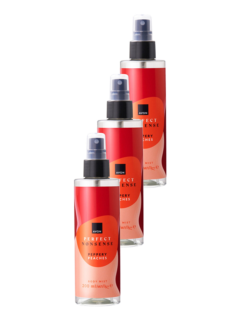 Perfect Nonsense Peppery Peaches Vücut Spreyi 200ML Üçlü Set