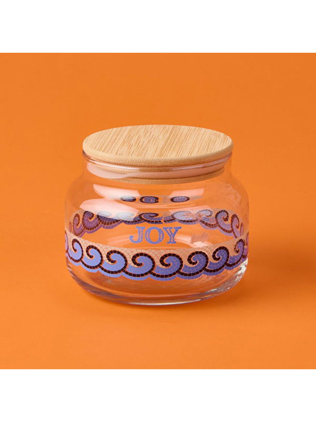 Karışık Blue Mosaiq Joy Kapaklı Cam Kavanoz - Renkli - 430 ml