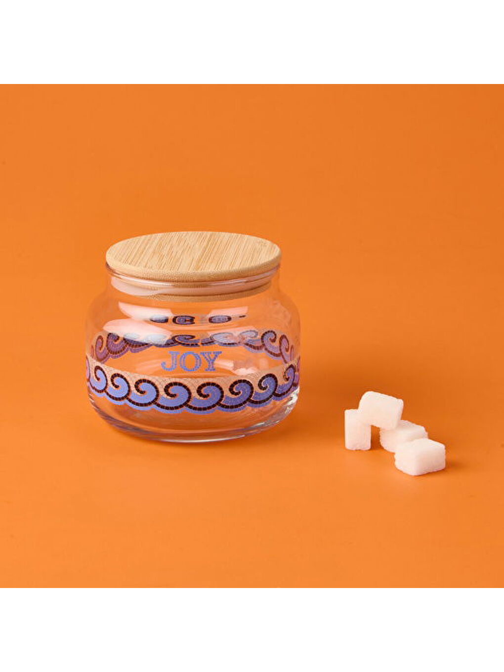 Karışık Blue Mosaiq Joy Kapaklı Cam Kavanoz - Renkli - 430 ml-2