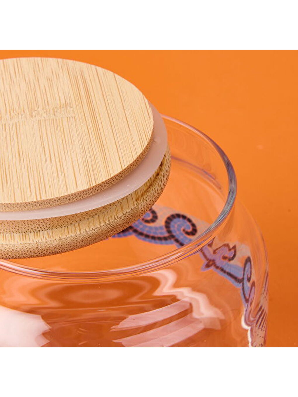 Karışık Blue Mosaiq Joy Kapaklı Cam Kavanoz - Renkli - 430 ml-3