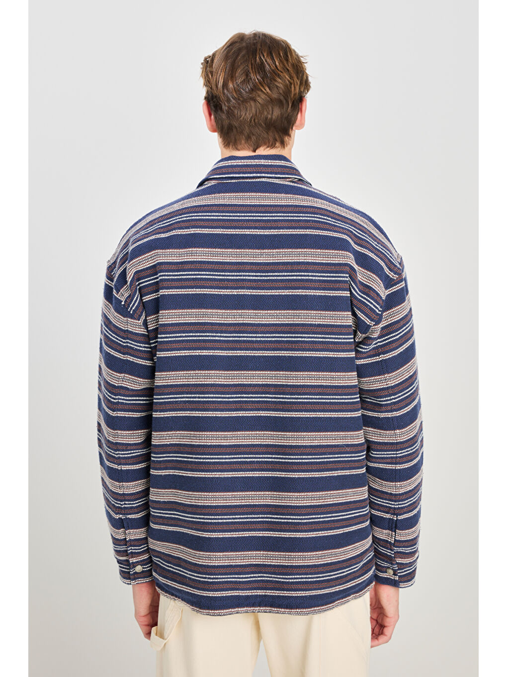 Karışık %100 Pamuk Relaxed Fit Geniş Kesim Çift Taraflı Çok Renkli Ceket-4