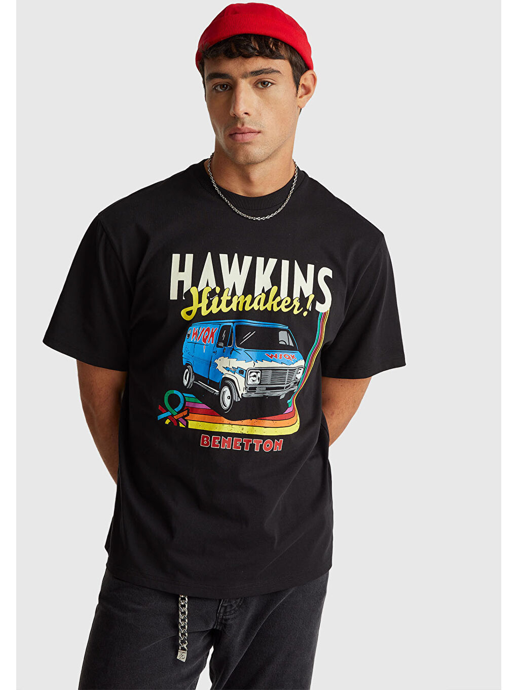 Karışık Erkek  %100 Pamuk Regular Fit Stranger Things Baskılı T-Shirt