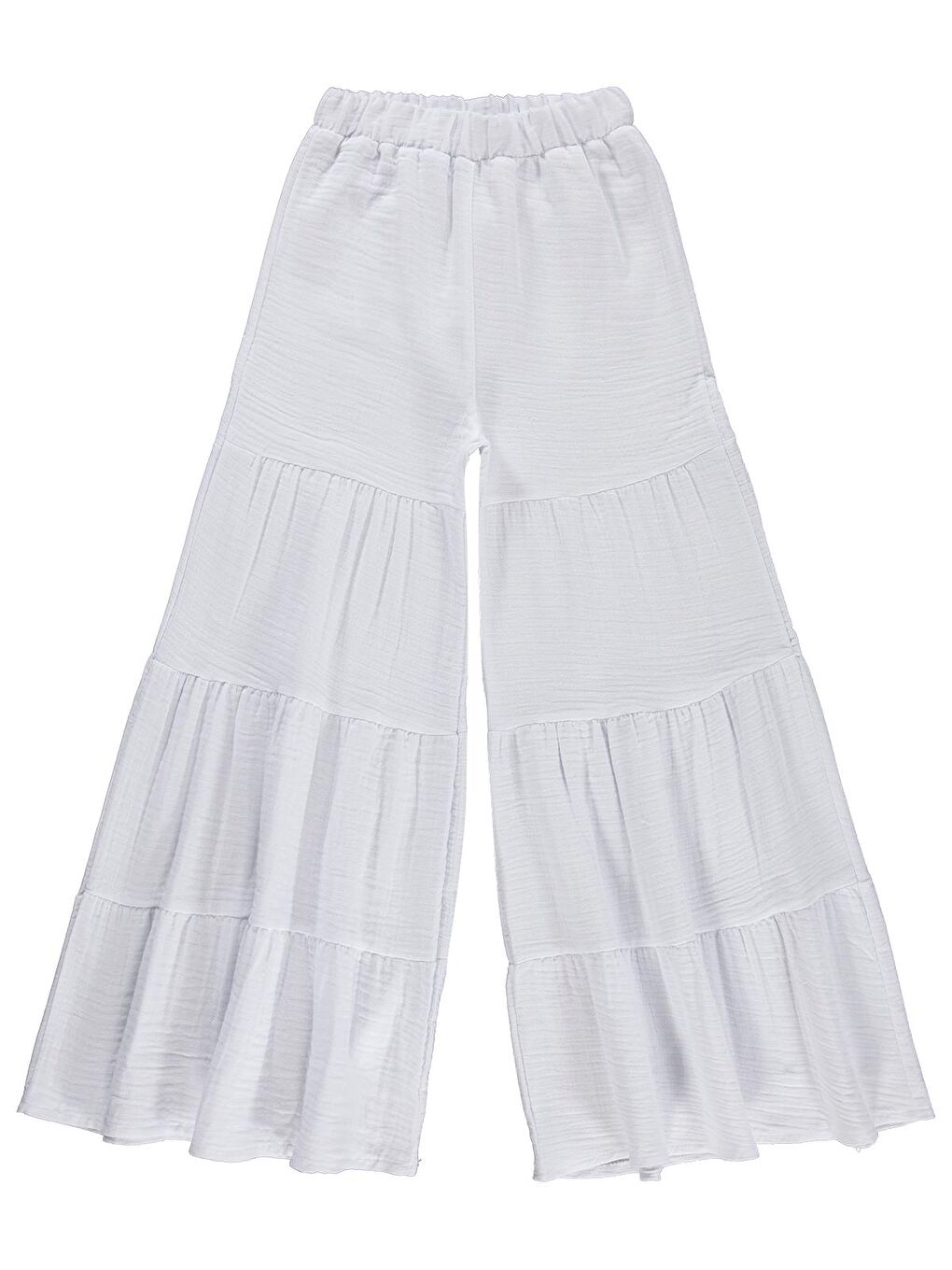 Girls Kat Kat Parçalı 10-13 Yaş Pantolon - Ekru