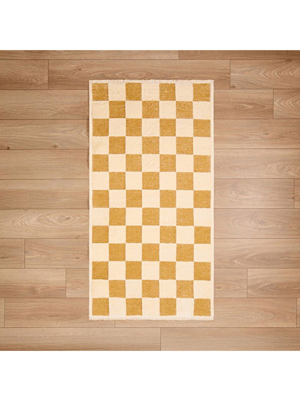 Kahverengi Soft Skard Dekoratif Halı - Hardal - 80x150 cm