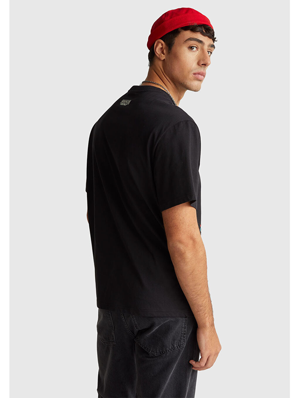 Karışık Erkek  %100 Pamuk Regular Fit Stranger Things Baskılı T-Shirt-2