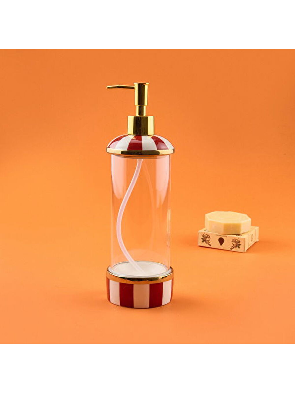 Karışık Maura Rossa Tekli Cam Sabunluk - Renkli / Sarı - 540 ml-2