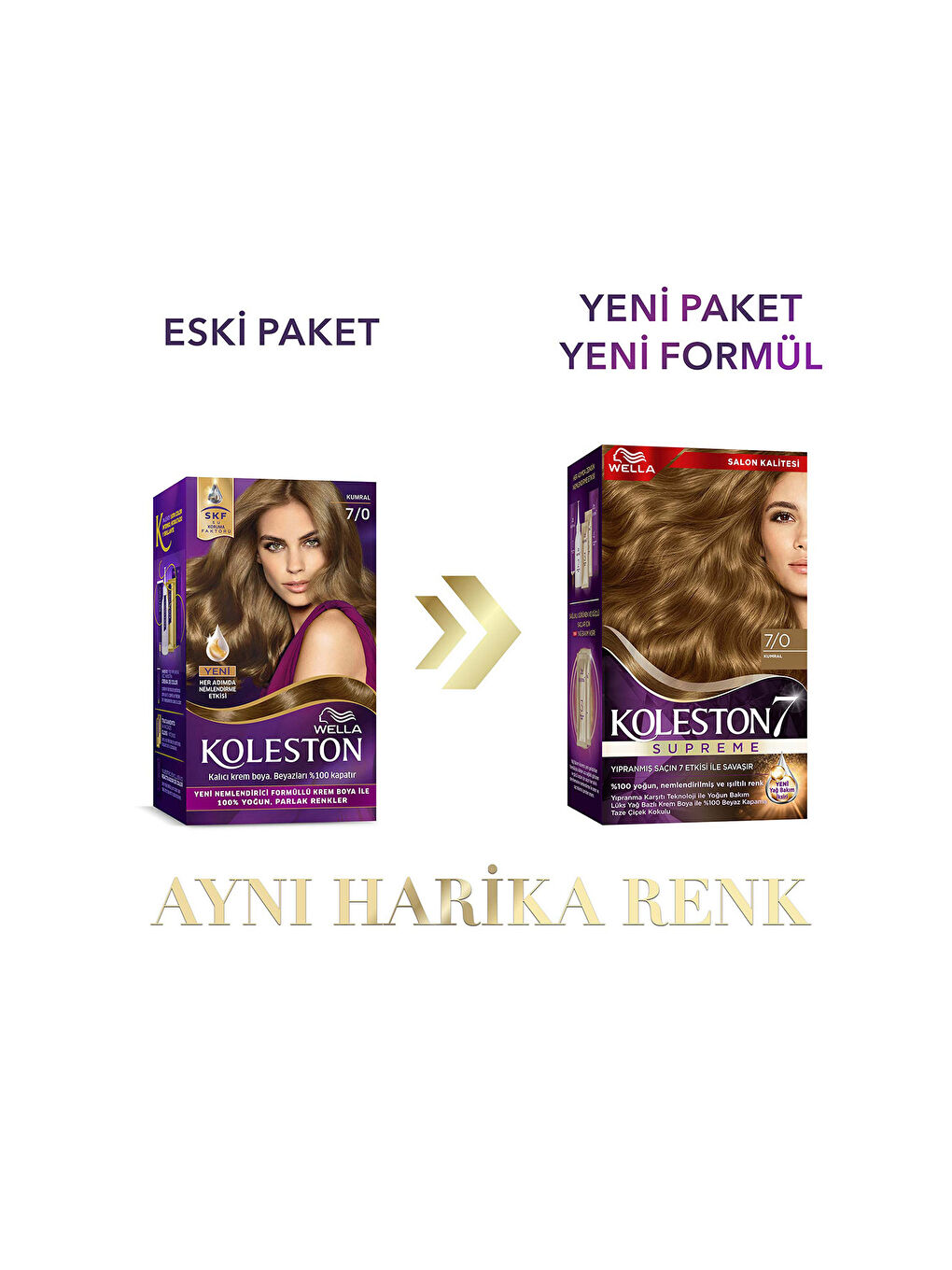 Wella Renksiz Koleston Supreme Saç Boyası 7/0 Kumral - 1