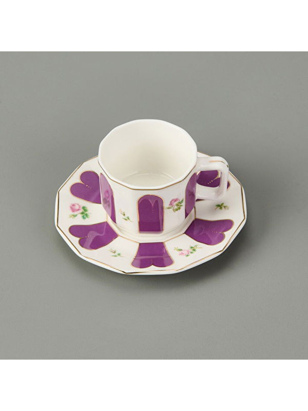 Karışık Acem 12 Parça Kahve Fincan Takımı - Renkli-3