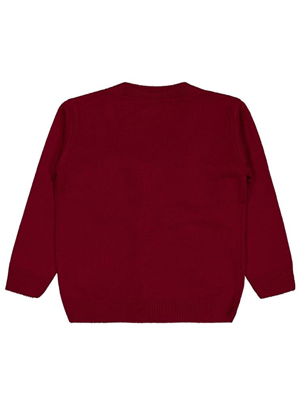 Boys Basic Triko 2-5 Yaş Hırka - Bordo4-5 Yaş-1