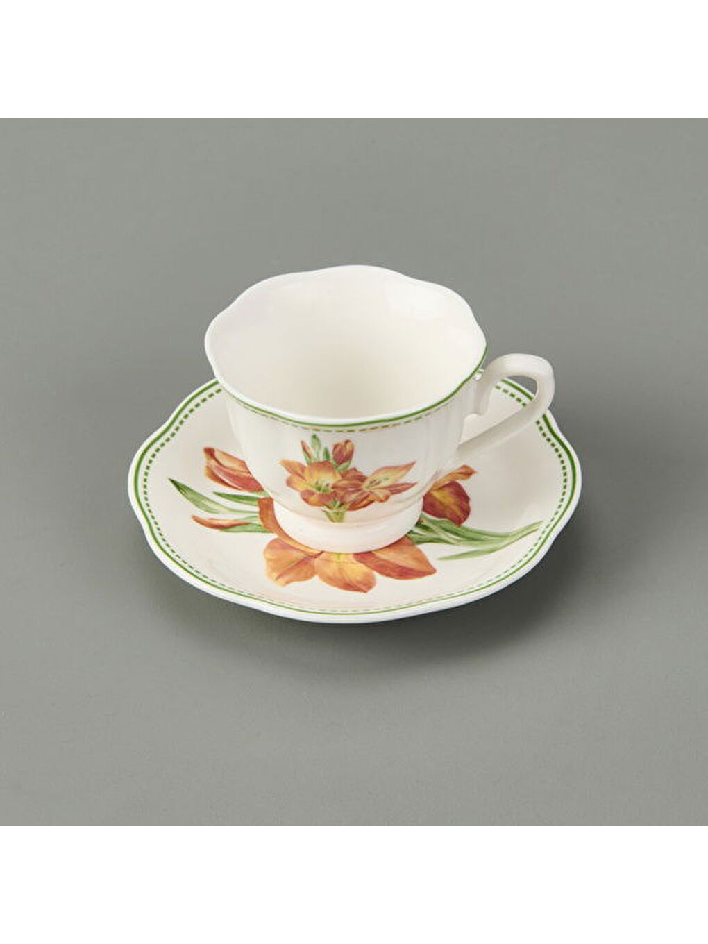 Karışık De Flore 12 Parça Kahve Fincan Takımı - Renkli-3