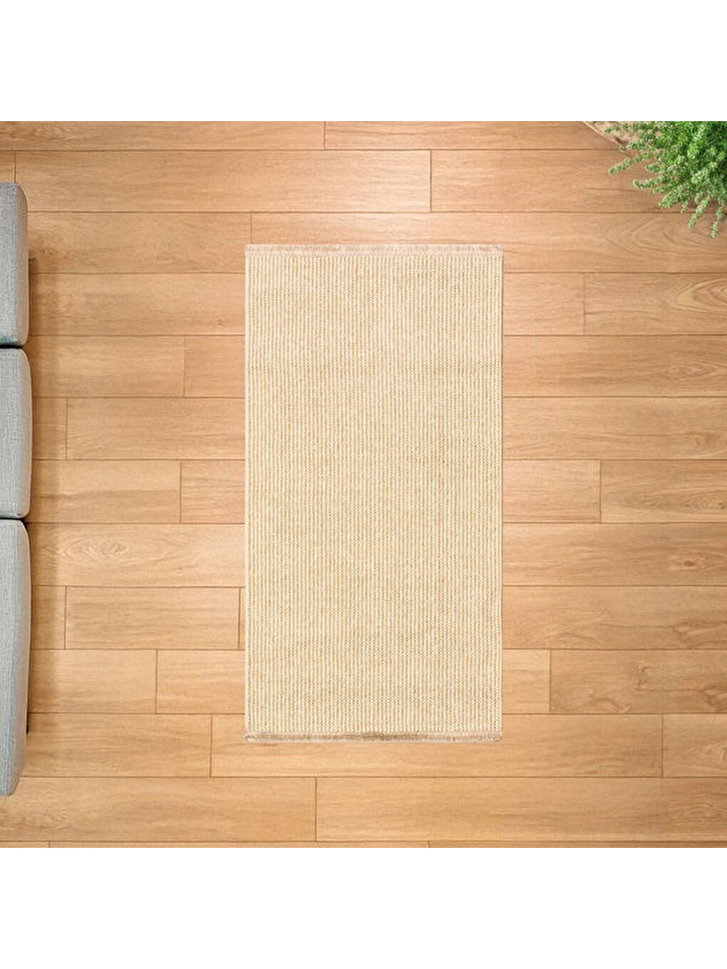 Soft Otantik Dekoratif Halı - Bej - 80x150 cm