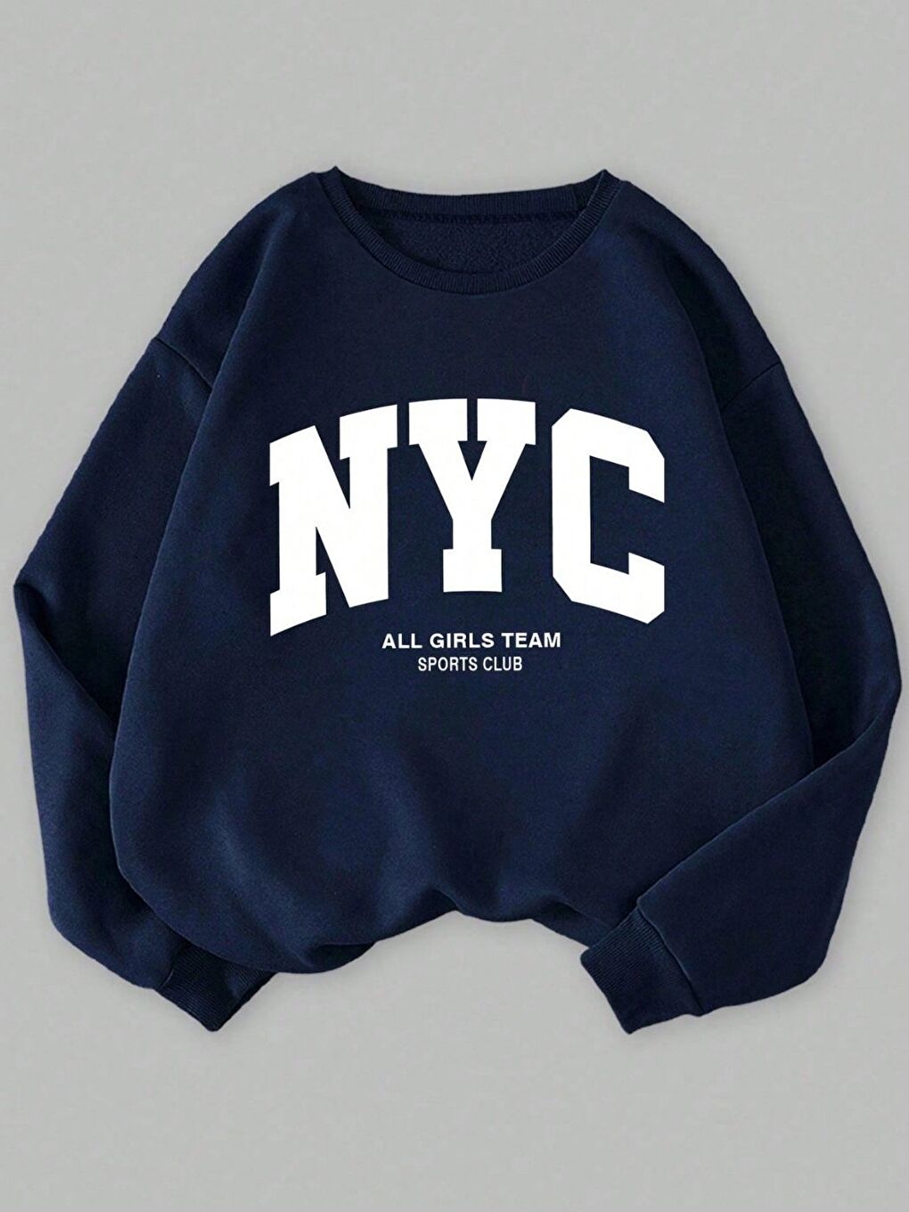 Karışık 3Lü Set NYC Baskılı Regular Bisiklet Yaka Sweatshirt Siyah Gri Laci-2