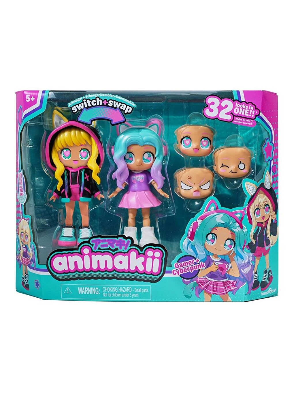 Animakii Bebek ve Aksesuar Seti - Gamer ve Cyberpunk