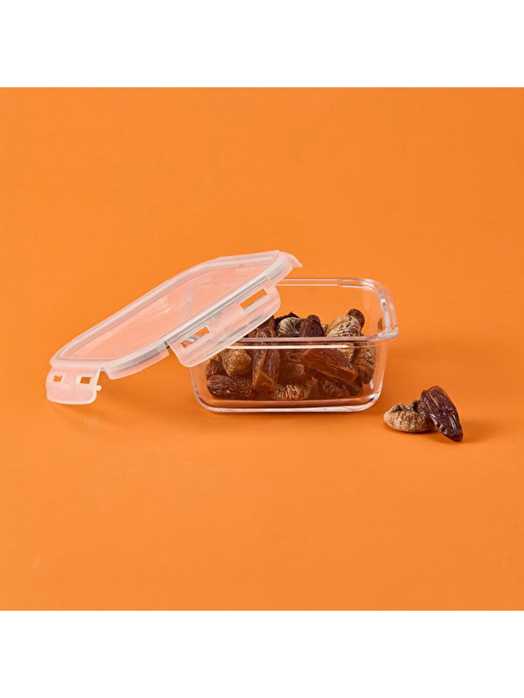 Renksiz Locky Kilitli Saklama Kabı - Şeffaf - 750 ml