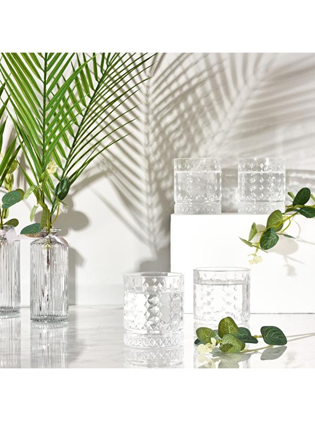 Renksiz Marilyn Short 4'lü Cam Bardak - Şeffaf - 220 ml-4