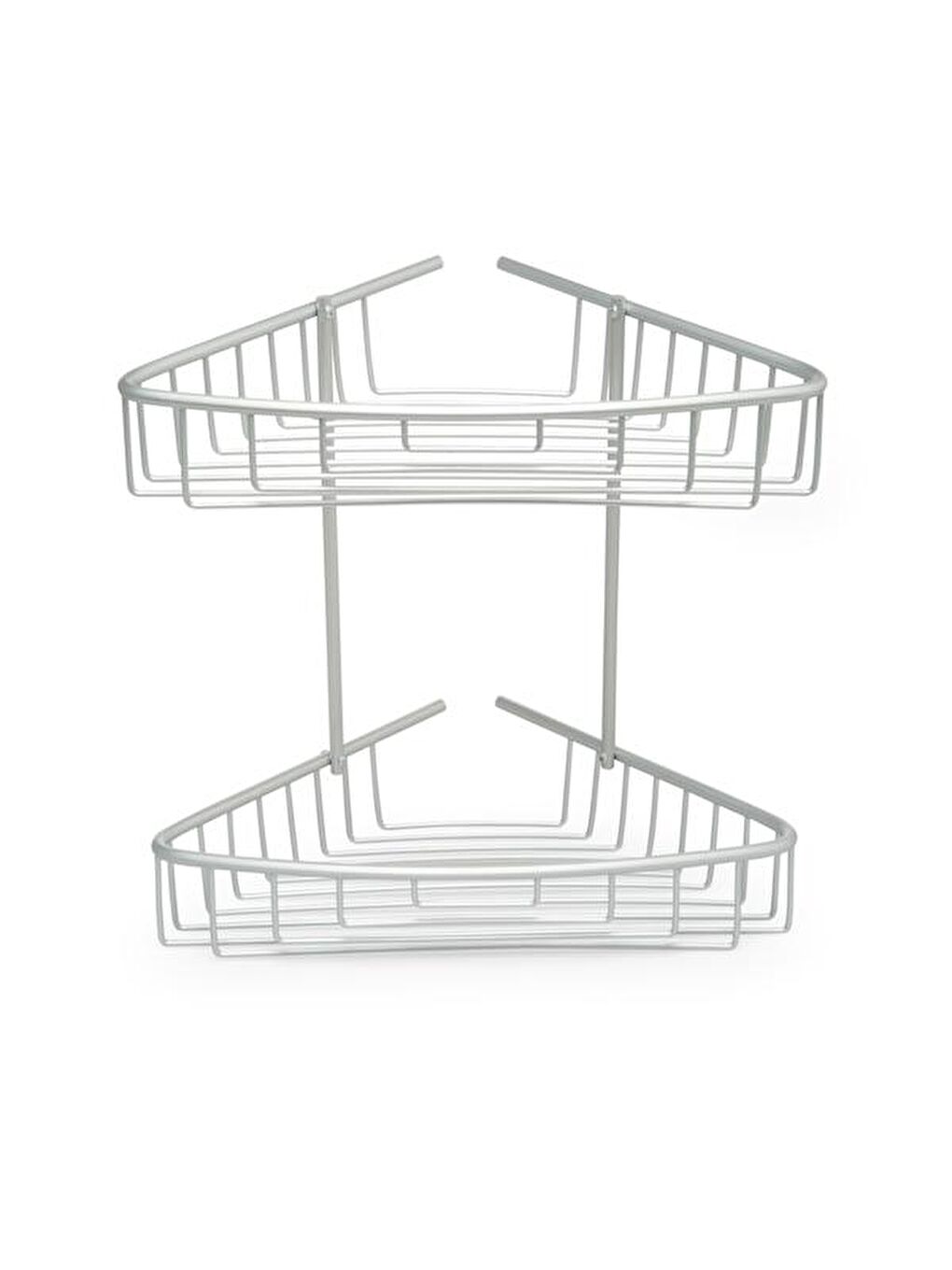 Gri Paloma 2'li Alüminyum Duş Rafı-1