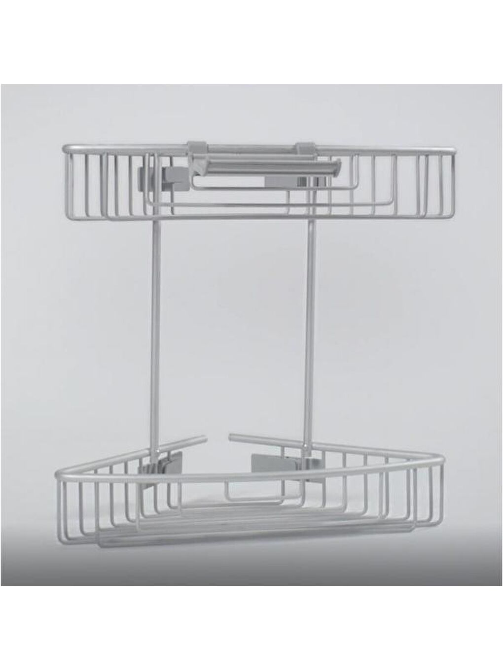 Gri Paloma 2'li Alüminyum Duş Rafı-2