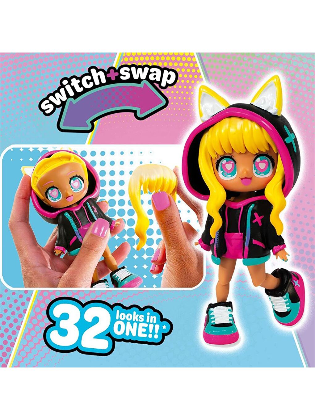 Animakii Bebek ve Aksesuar Seti - Gamer ve Cyberpunk-3