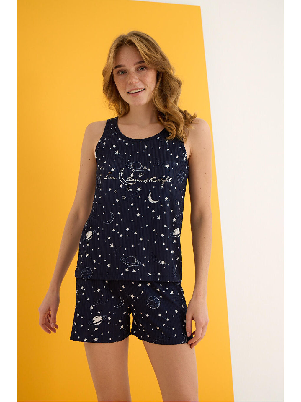 Lacivert Zincir Şortlu Takım 7022-3-1