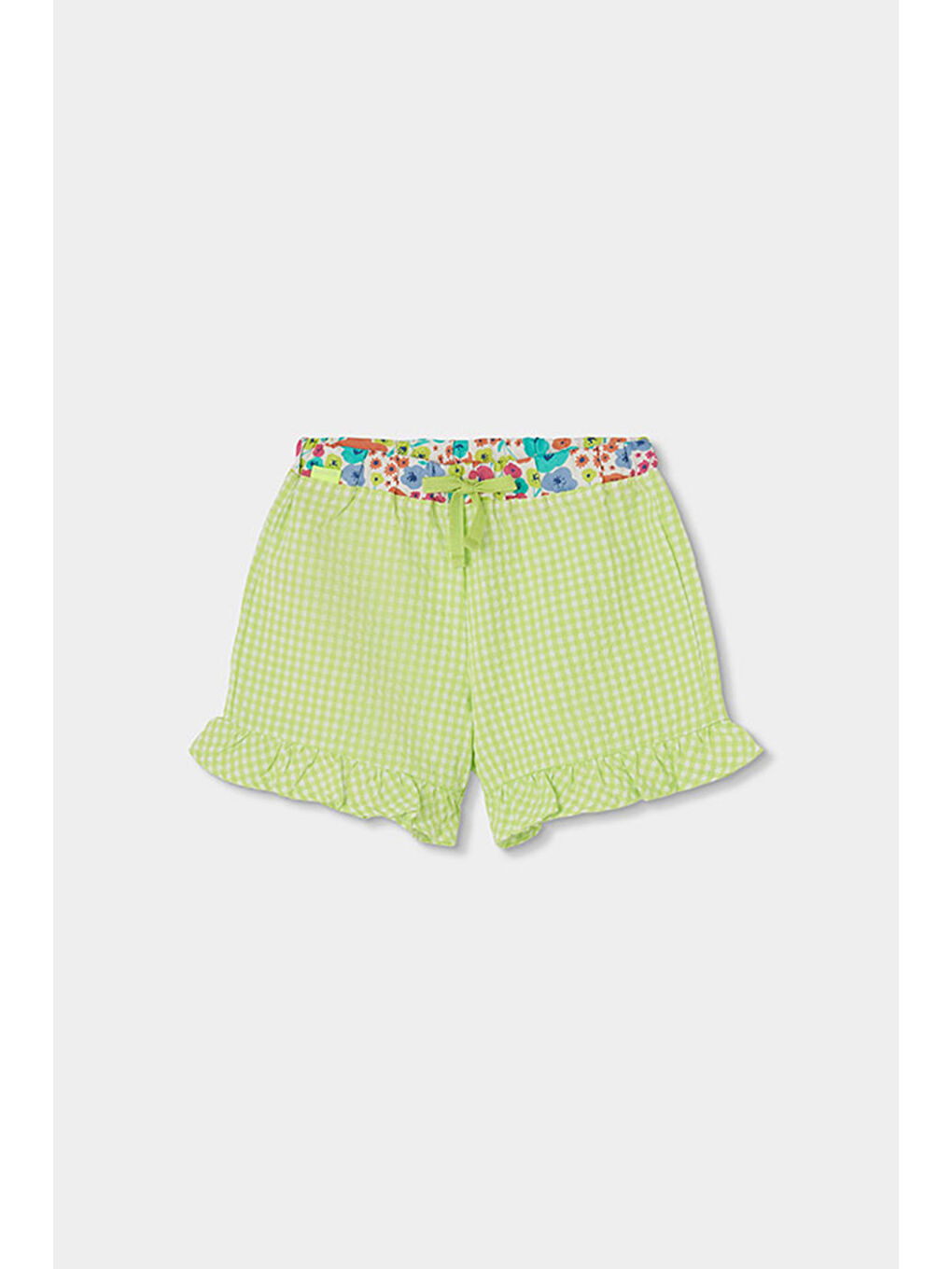Çiçek Desenli Şort 2-6 Yaş Yeşil