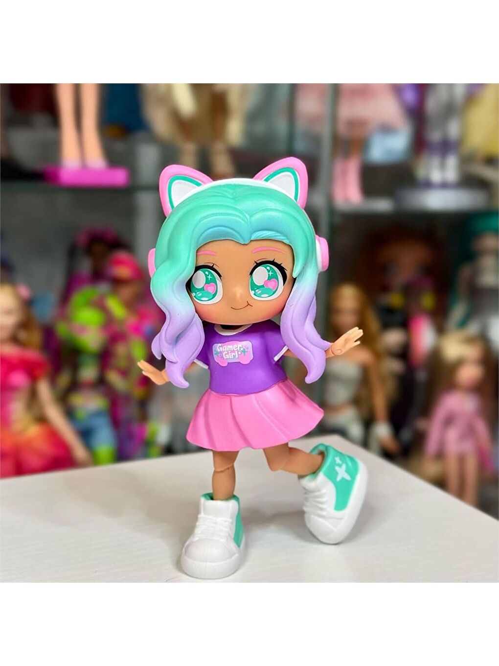 Animakii Bebek ve Aksesuar Seti - Gamer ve Cyberpunk-4