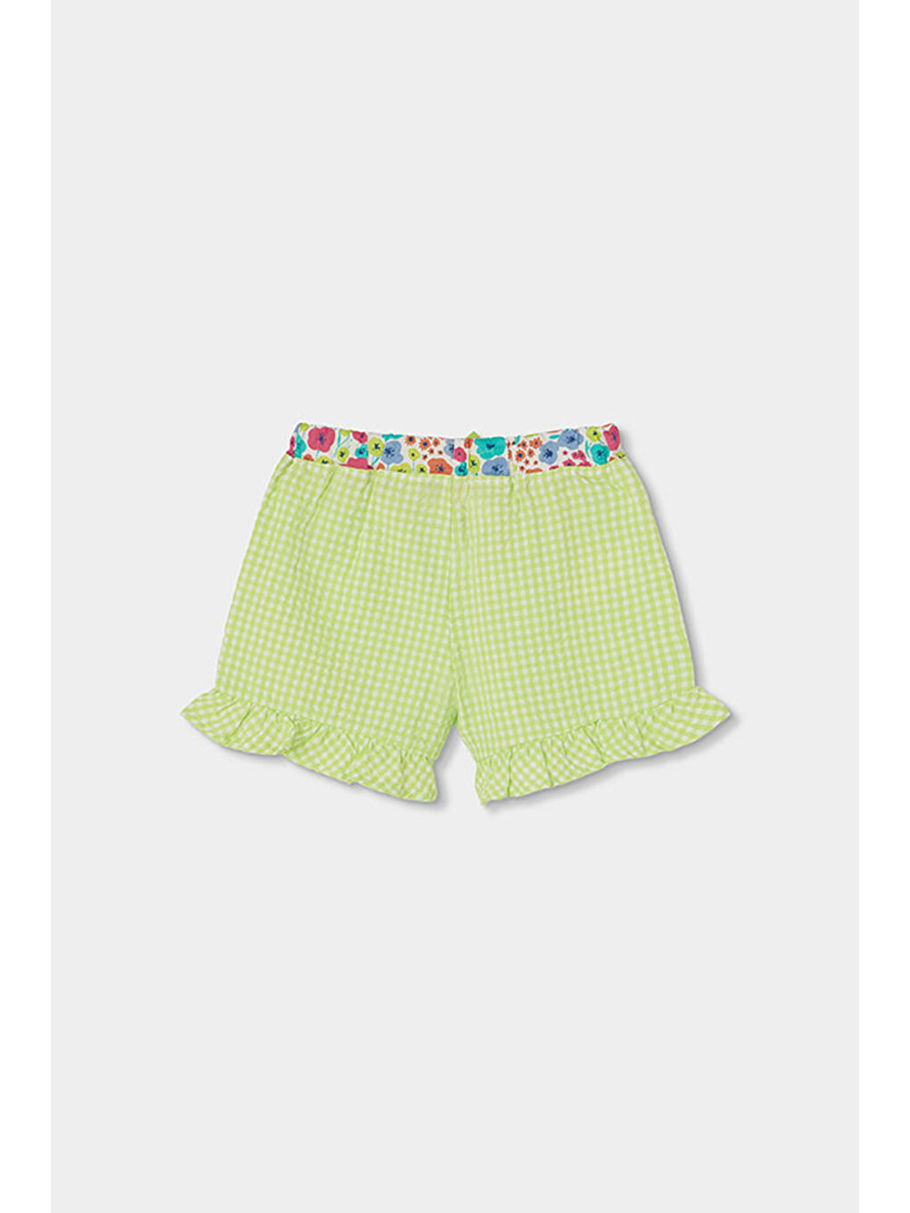 Çiçek Desenli Şort 2-6 Yaş Yeşil-1